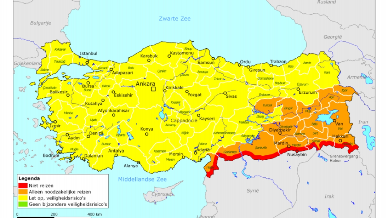 Turkije kaart
