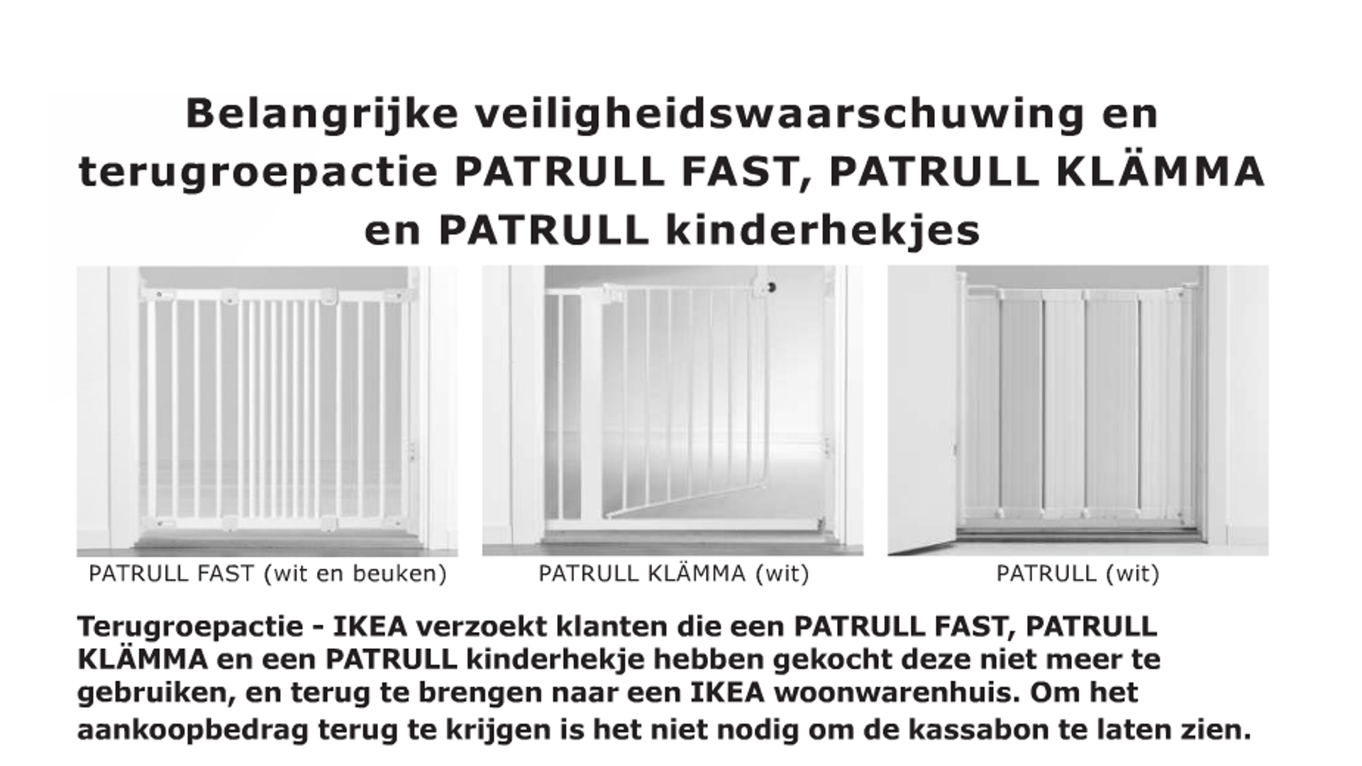 productwaarschuwing IKEA