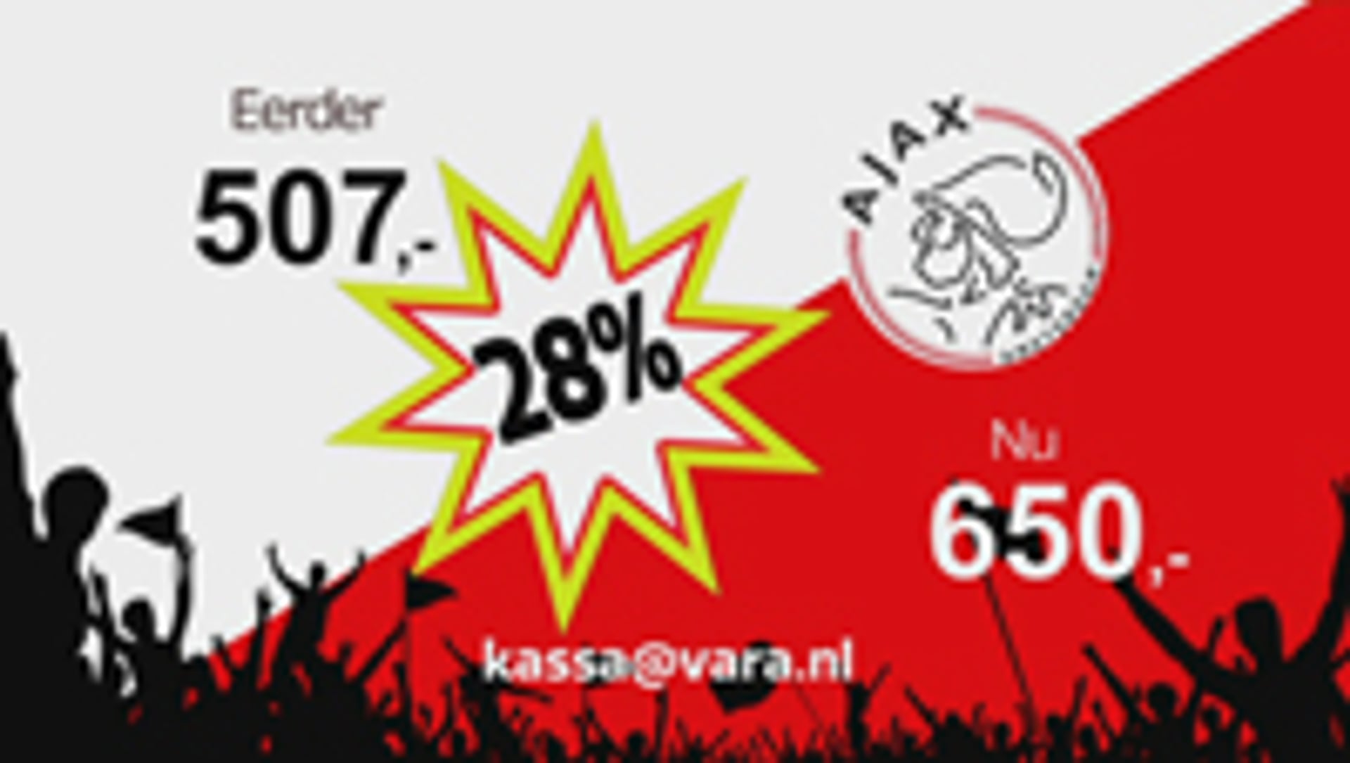 Prijspakker: seizoenskaart van Ajax - Kassa - BNNVARA