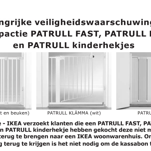 Productwaarschuwing: traphekjes Ikea onveilig