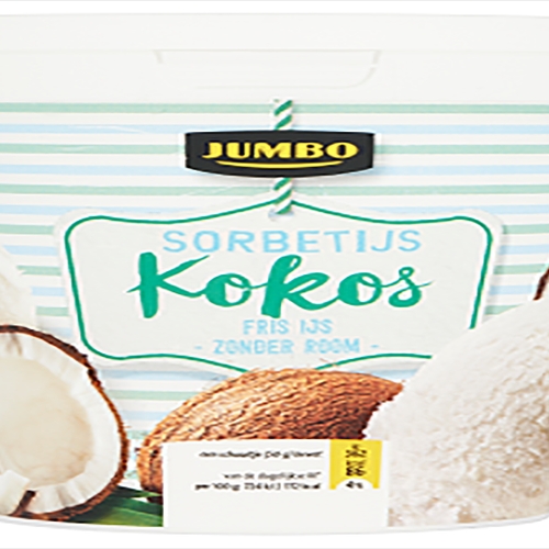 Productwaarschuwing: Jumbo Kokos Sorbetijs bevat melk